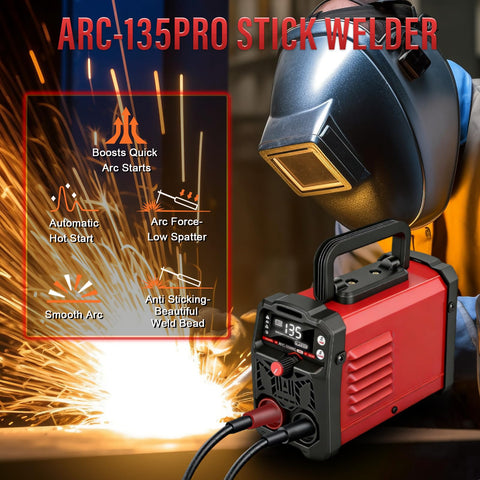 FGRSRZ 110V welder in use on a small metal project for DIY tasks.