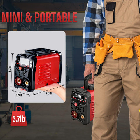 FGRSRZ 110V welder side view highlights lightweight, portable chassis.