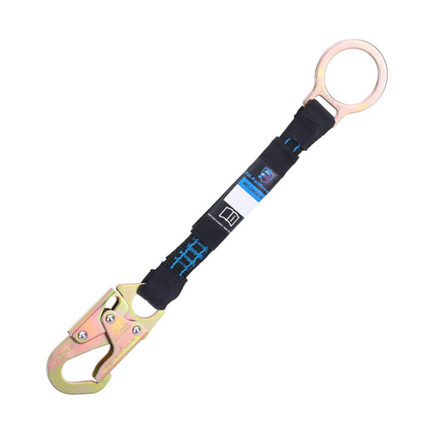 FHFallArrest 18-inch D-ring extender attached to safety harness for easy lanyard attachment