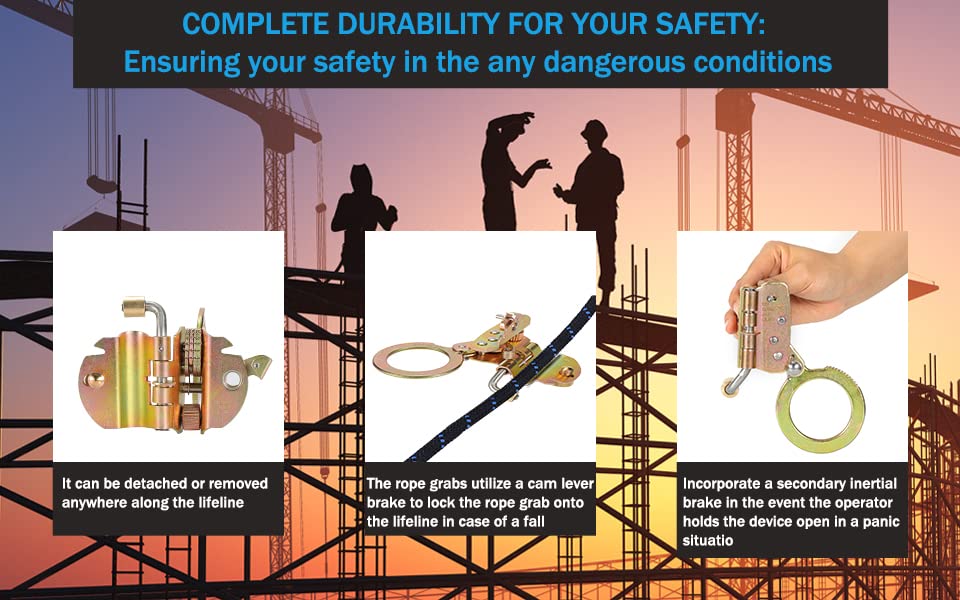 FHFallArrest zinc plated alloy steel construction for durability