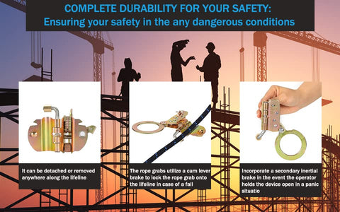 FHFallArrest zinc plated alloy steel construction for durability