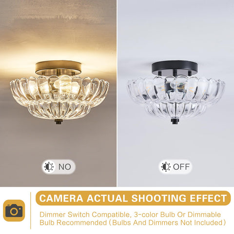 FHKLZCI three-light ceiling fixture angle view for versatile room lighting
