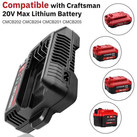 Fhybat Craftsman 20V compatibility chart for CMCB batteries