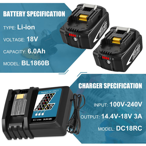 Fhybat DC18RC charger with visible LED status indicator for quick checks