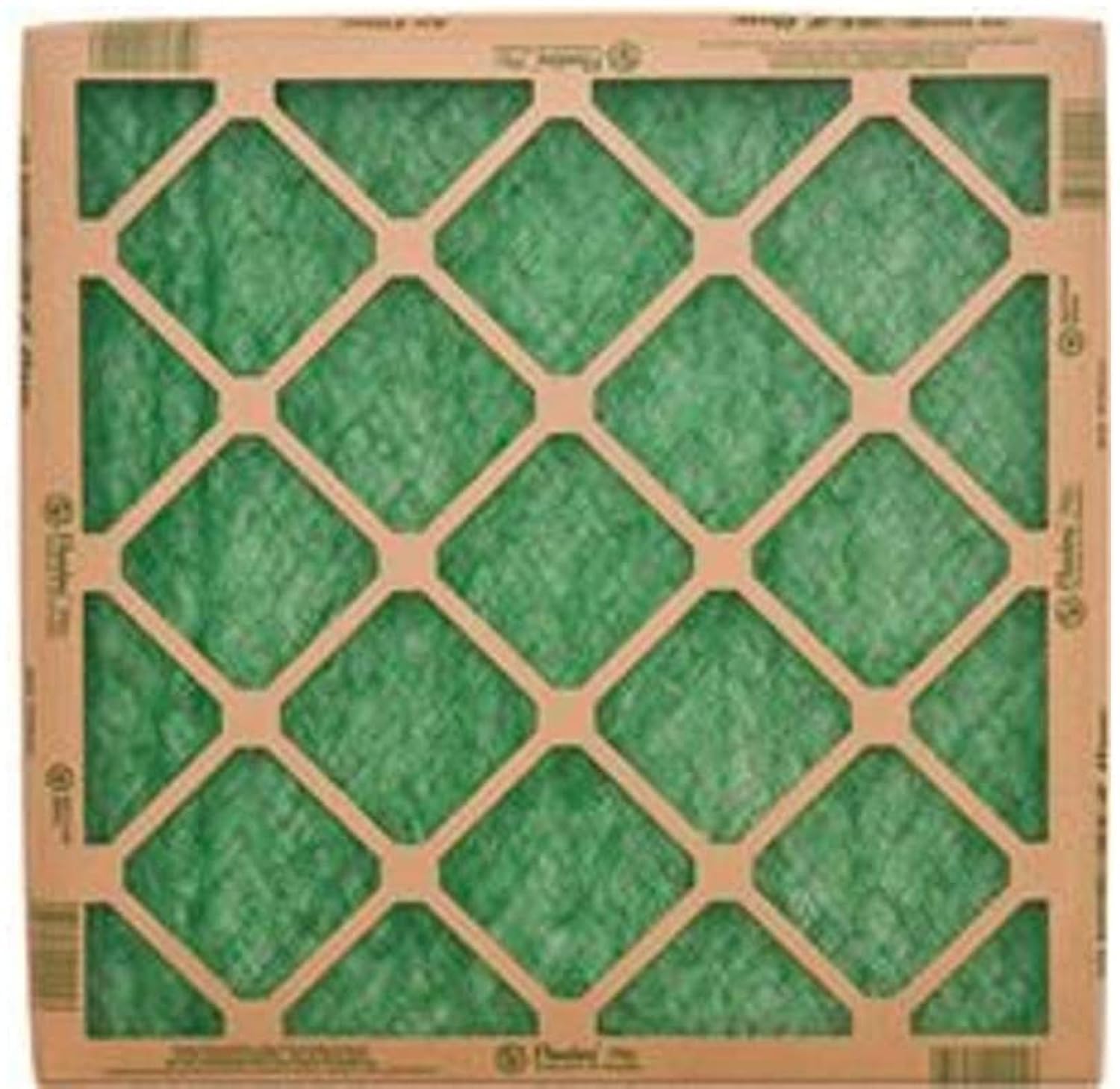 Fiberglass air filter 20x20x1 front view for broad HVAC compatibility and efficiency potential