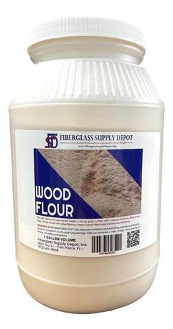 Fiberglass Supply Depot wood flour filler gallon jug for smooth epoxy repair prep