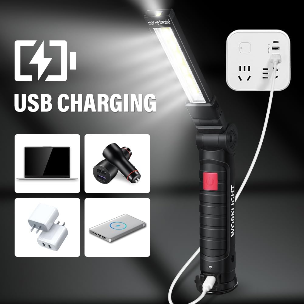 FIBRAVE LED work light with red warning mode for visibility