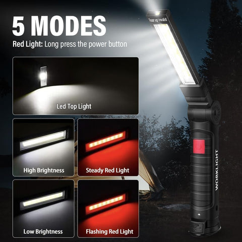 FIBRAVE LED work light with USB charging for quick recharges