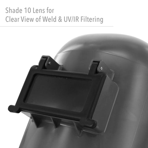 Fibre-Metal Tigerhood Classic lid flip-up view for quick lens access.