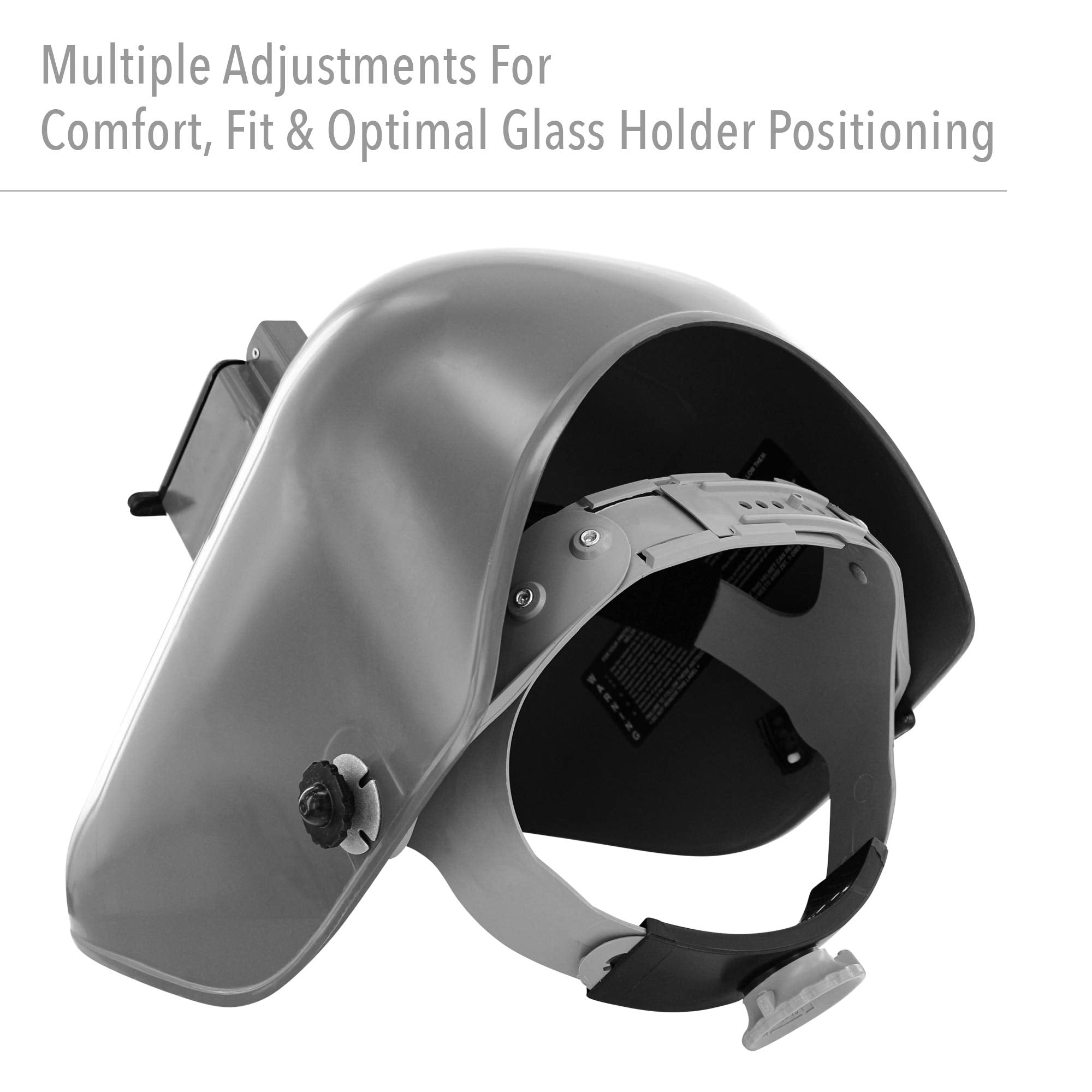 Fibre-Metal Tigerhood Classic visibility shield enables clear weld views.