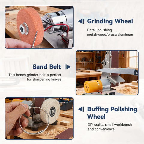 Sanding belts in 120–1000 grit ready for rough to smooth finishes with Fictsuscs.