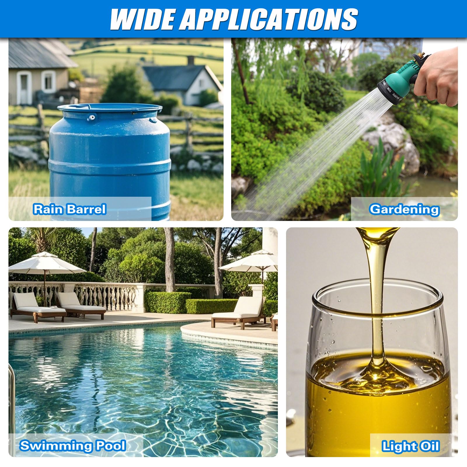 FIDISP drill pump kit included ready-to-use with hoses and fittings