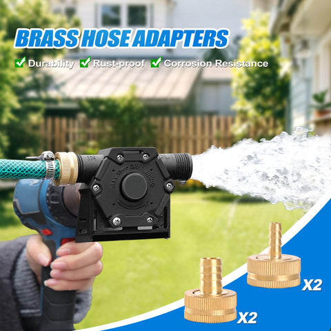 FIDISP drill pump water hose shows flexible green line for easy routing