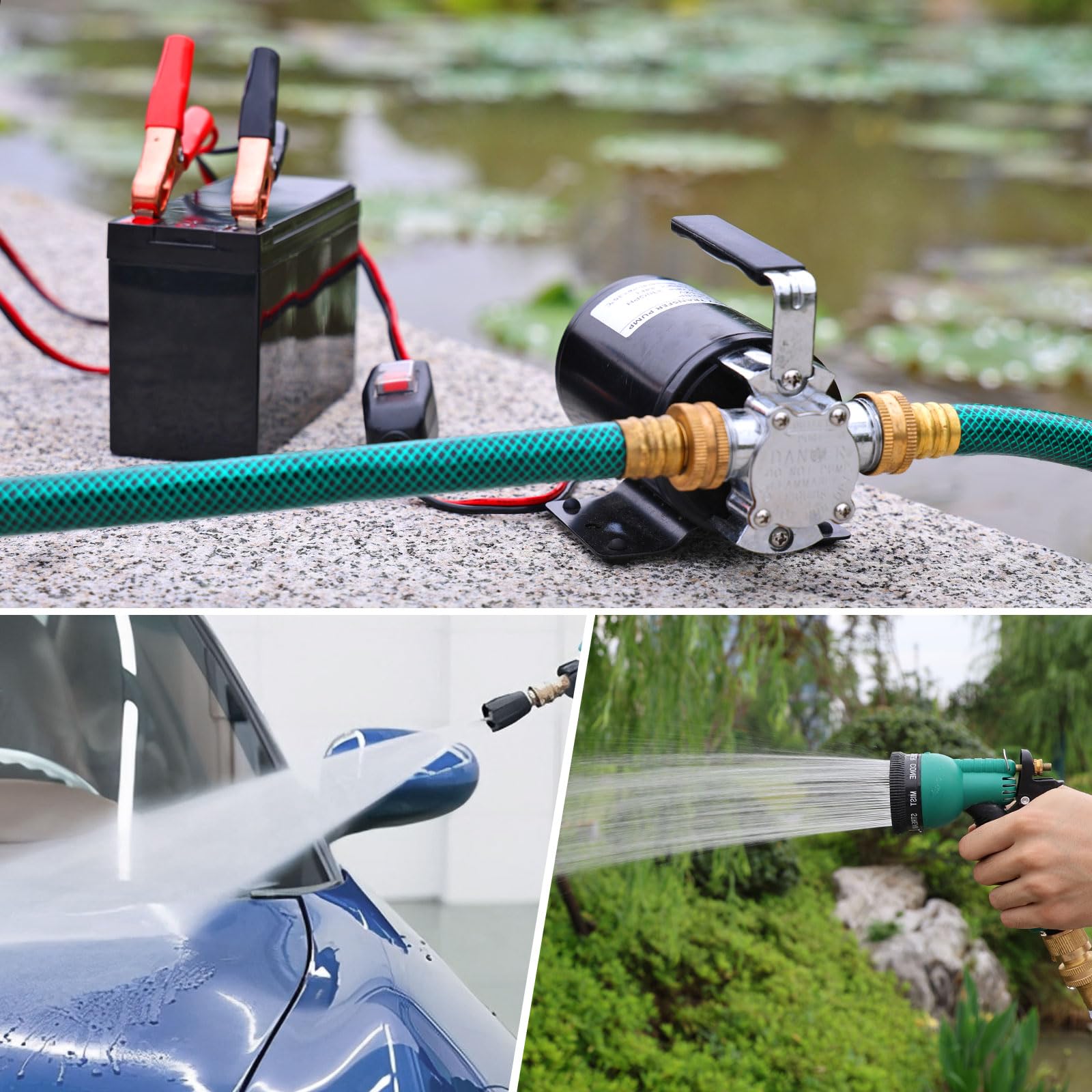FIDISP outdoor usage for pool, pond, and tank transfers