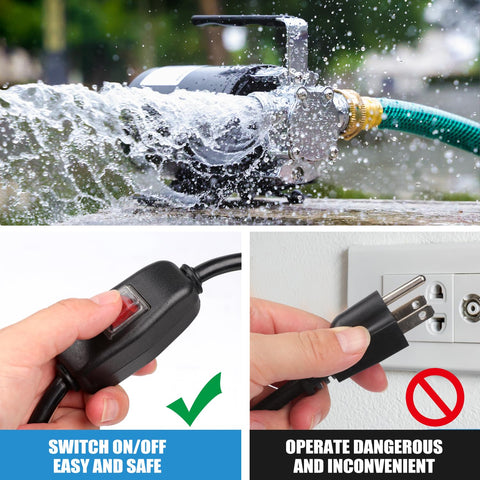 FIDISP Water Transfer Pump with 6 ft cord enables flexible setup and placement.