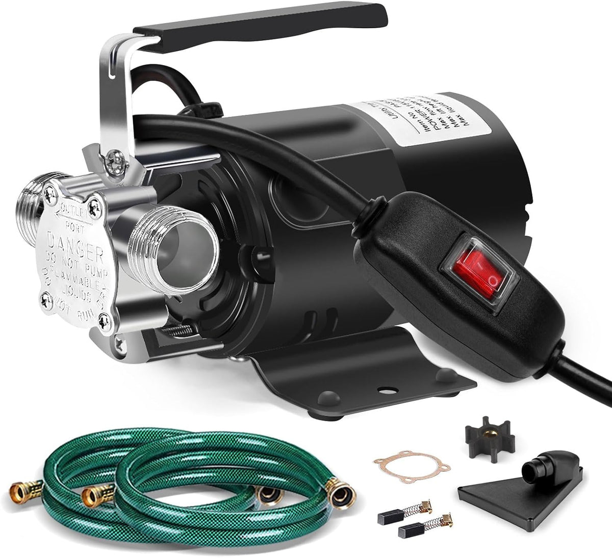 FIDISP water transfer pump metal body close-up for durable performance.