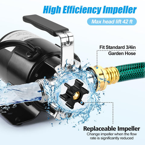 FIDISP Water Transfer Pump metal construction emphasizes durability and longevity.