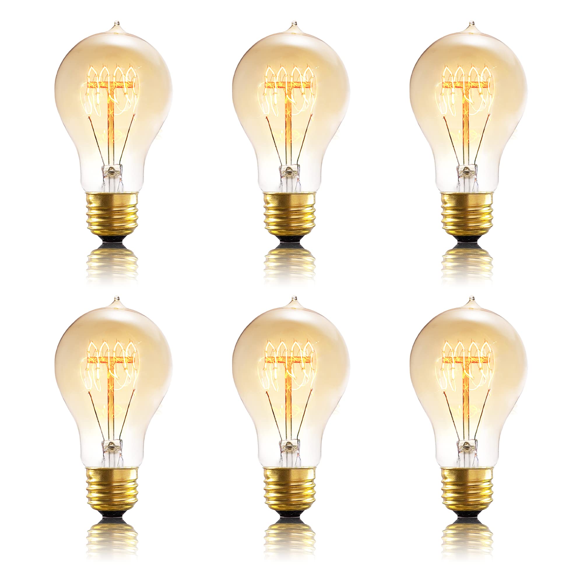 Figame A19 incandescent bulb with amber glass for warm ambience