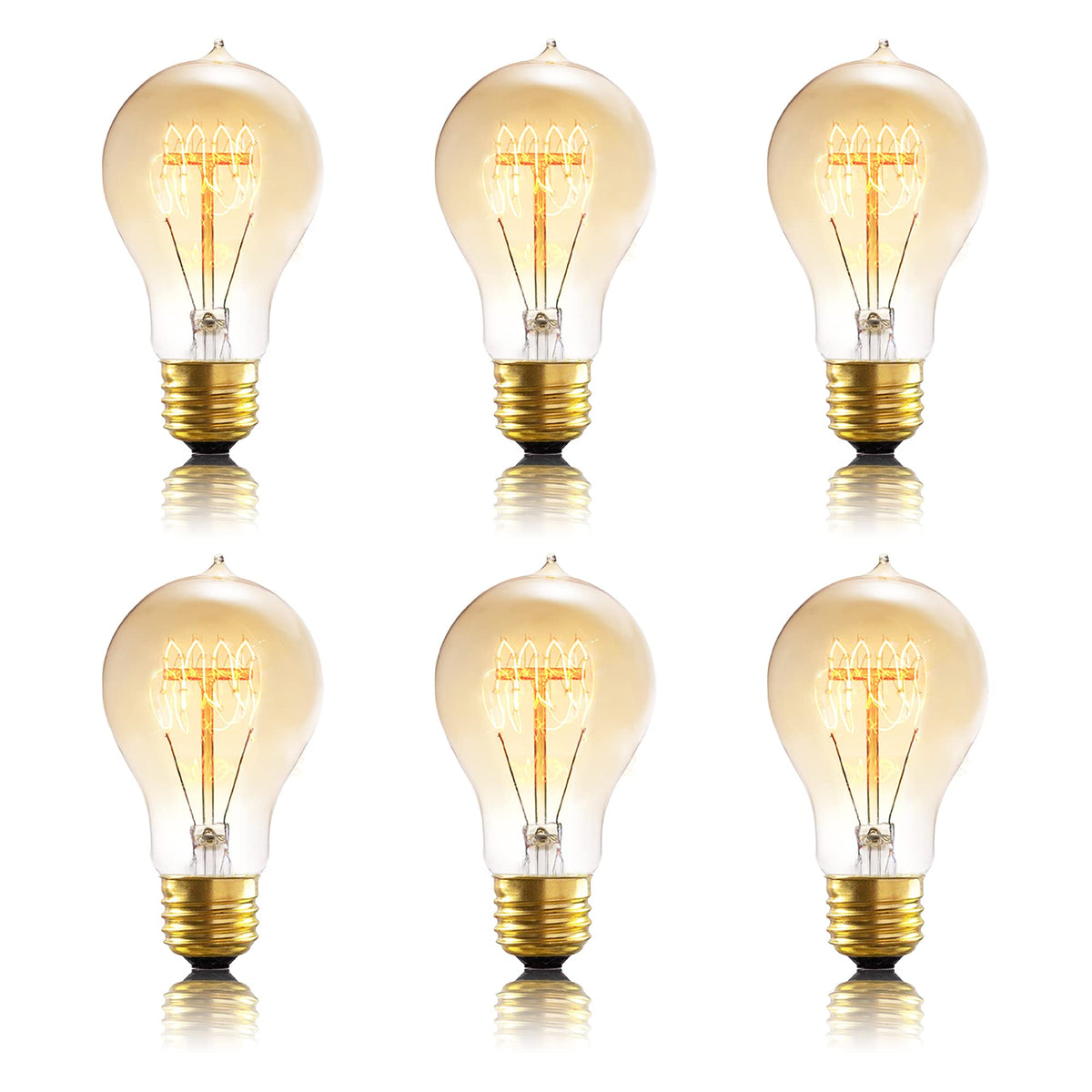 Figame A19 incandescent bulb with amber glass for warm ambience