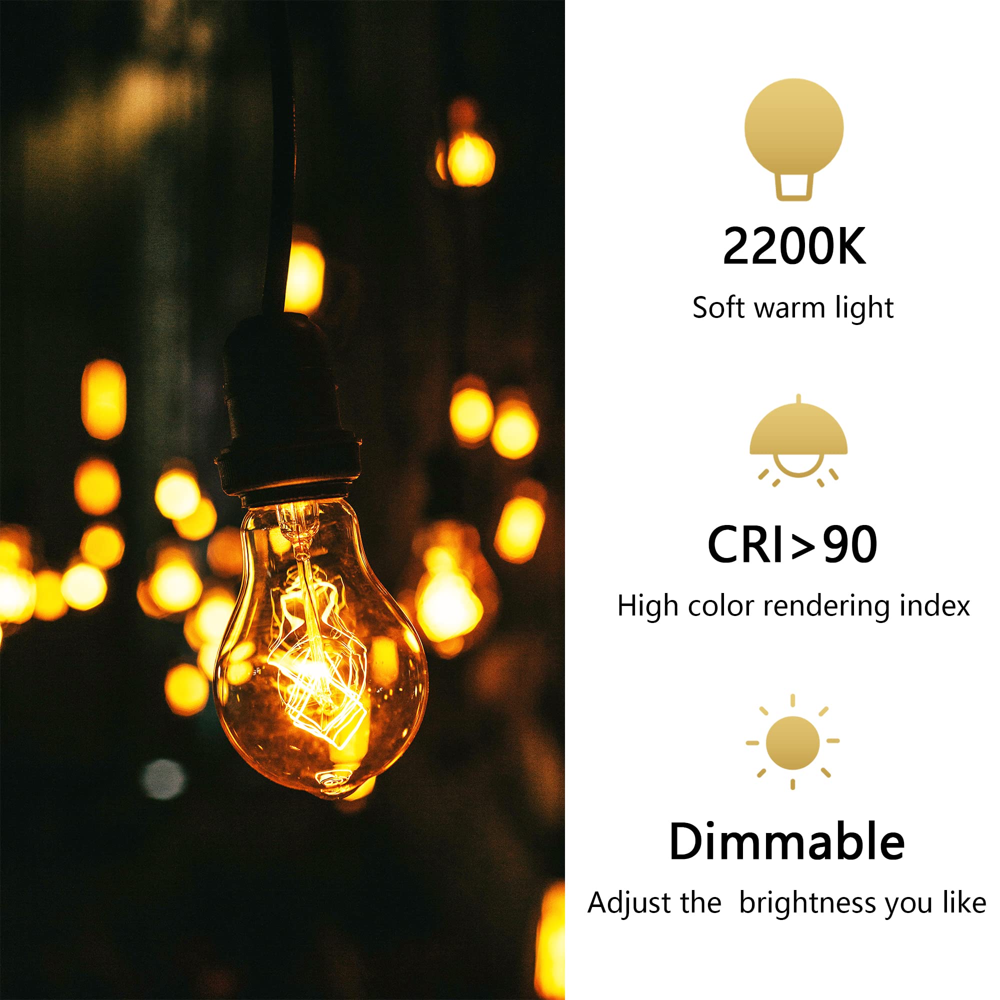 Figame 2200K warm white bulb for cozy spaces