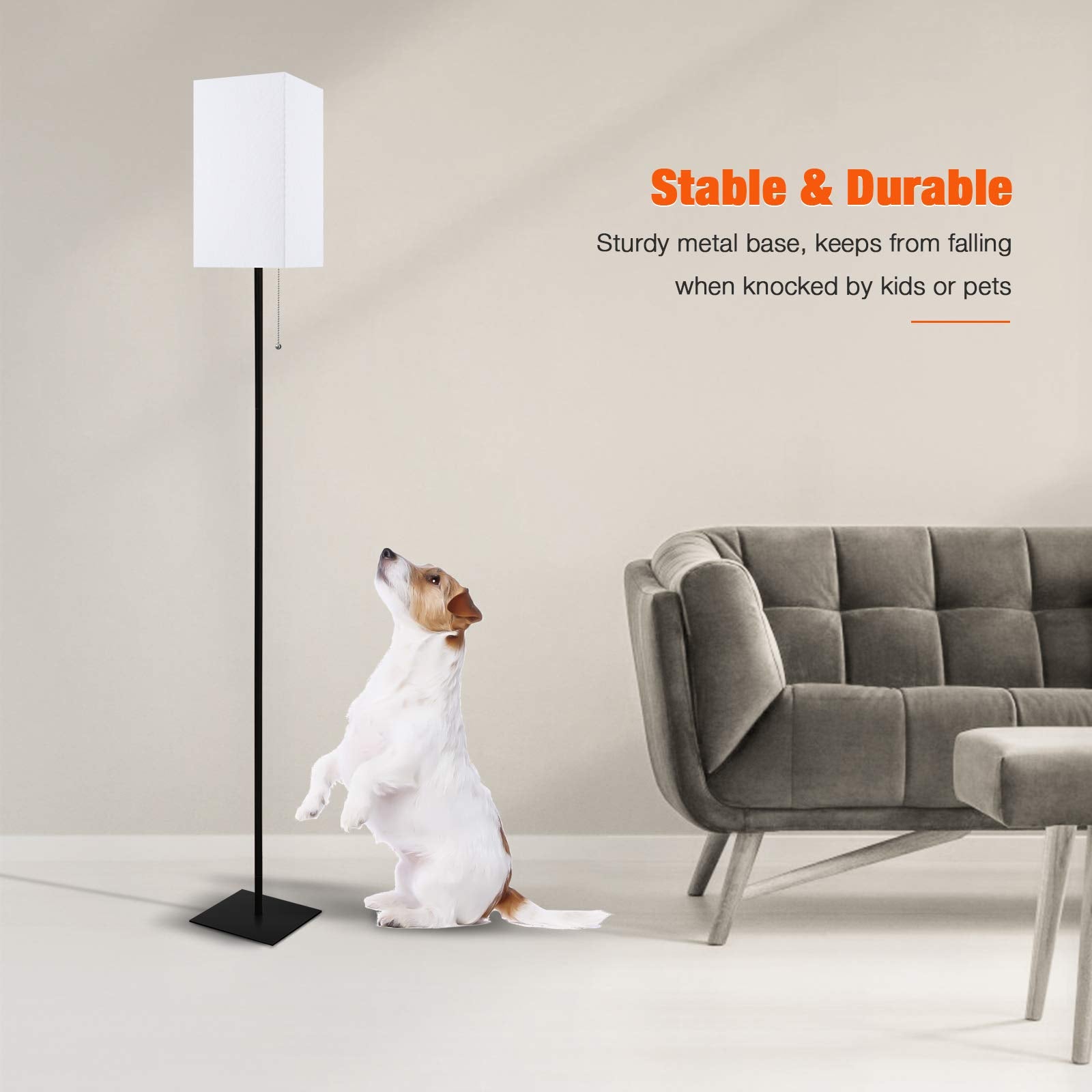 FIGDIFOR lamp beside sofa supports reading and focus.