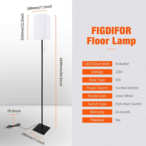 FIGDIFOR black floor lamp stand complements modern decor.