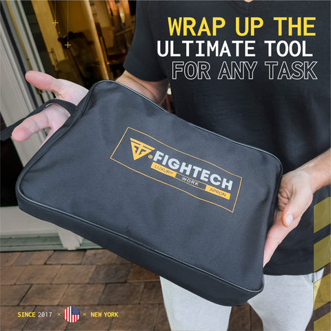FIGHTECH Leather Welding Apron flap pockets for secure small tools