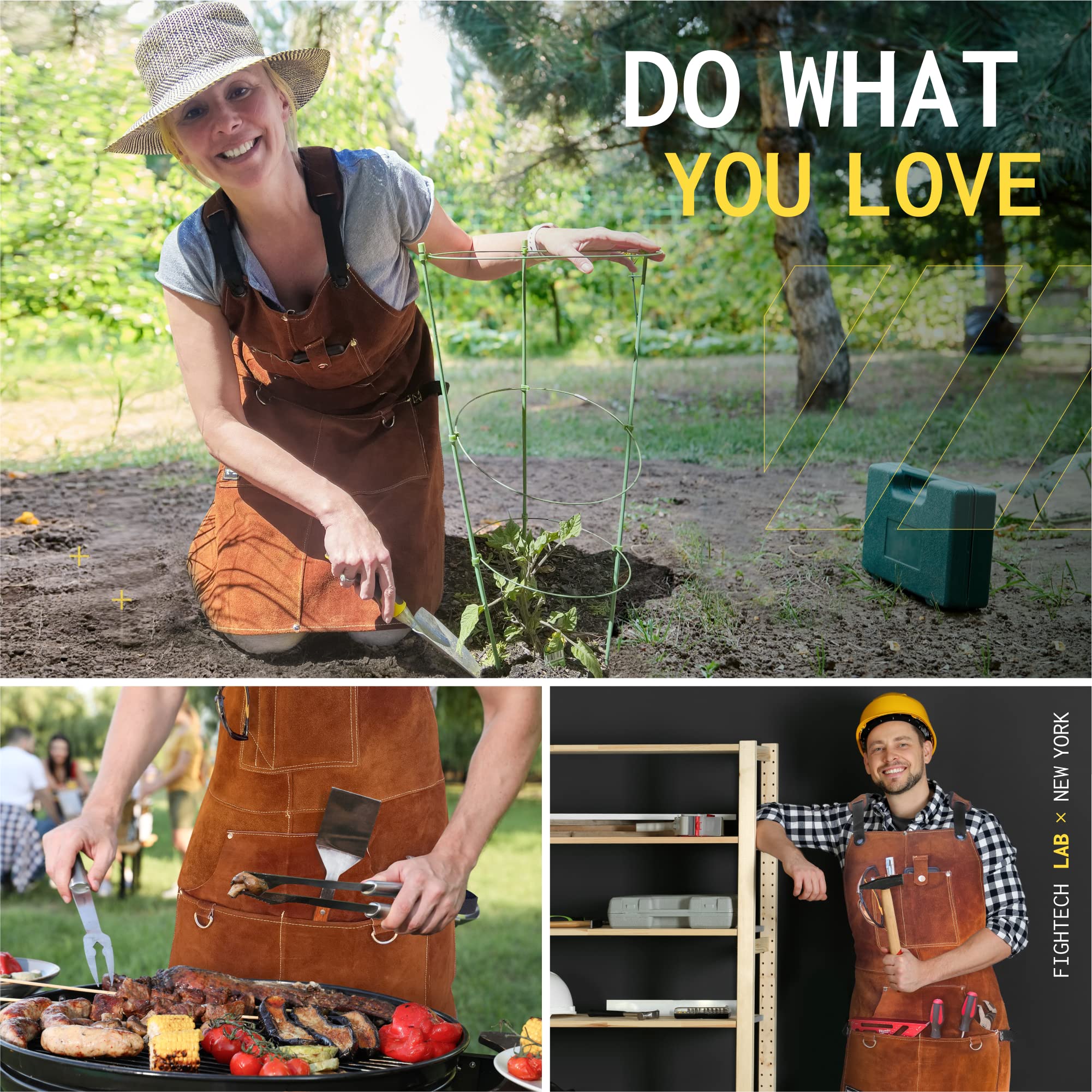 FIGHTECH Leather Welding Apron heat resistant leather for high heat environments