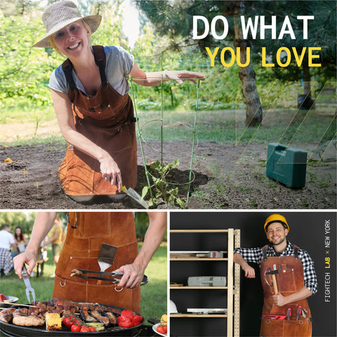 FIGHTECH Leather Welding Apron heat resistant leather for high heat environments