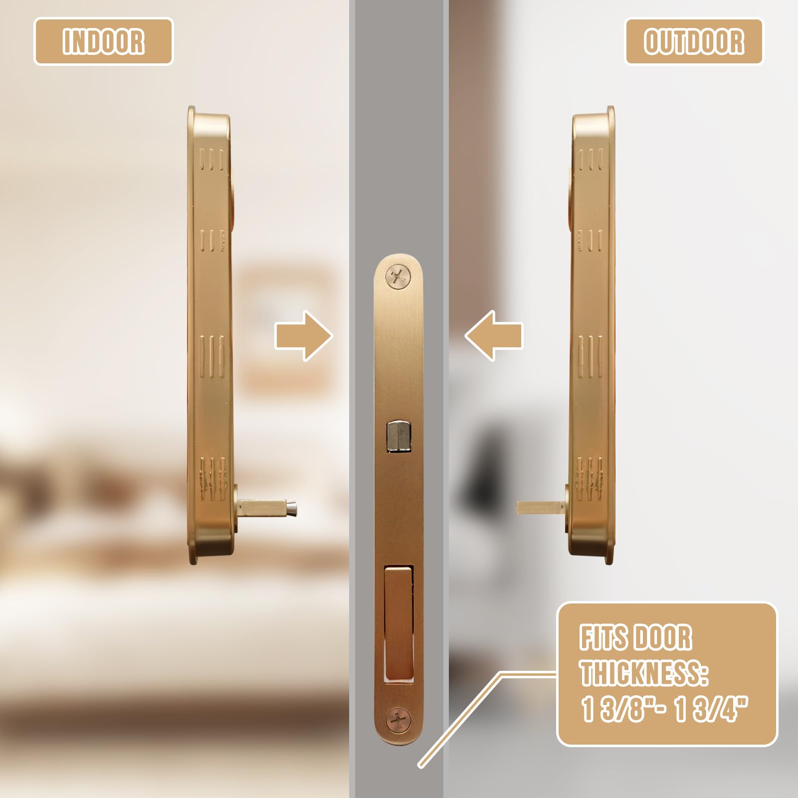 Fihatokus magnetic cover hides screws for a sleek pocket door look.