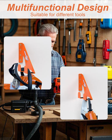 Fijaru wall-mount in a garage keeping tools organized and off the floor