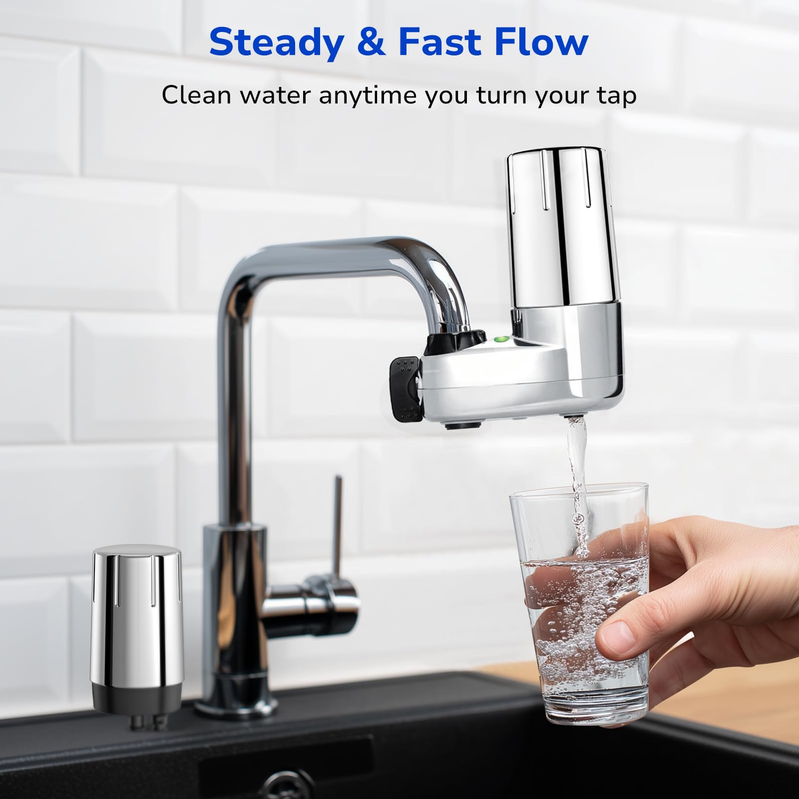 Fil-Fresh BPA-free NSF-certified emblem on packaging highlights safe filtration.