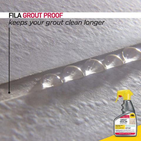 Fila GroutProof dries quickly; you can walk on it after four hours