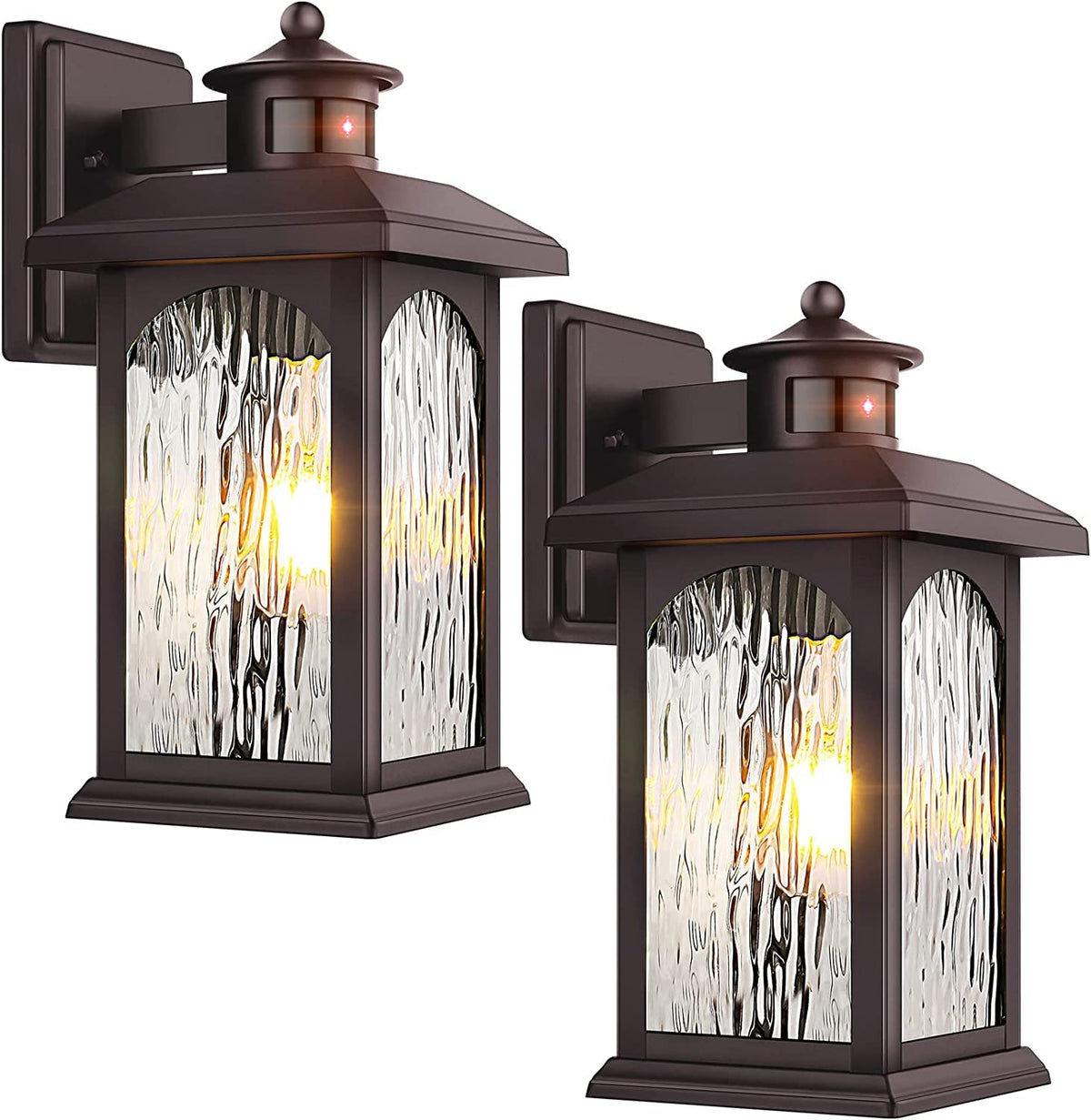 FILIYANO 2-pack motion sensor outdoor lights illuminate entryways at night