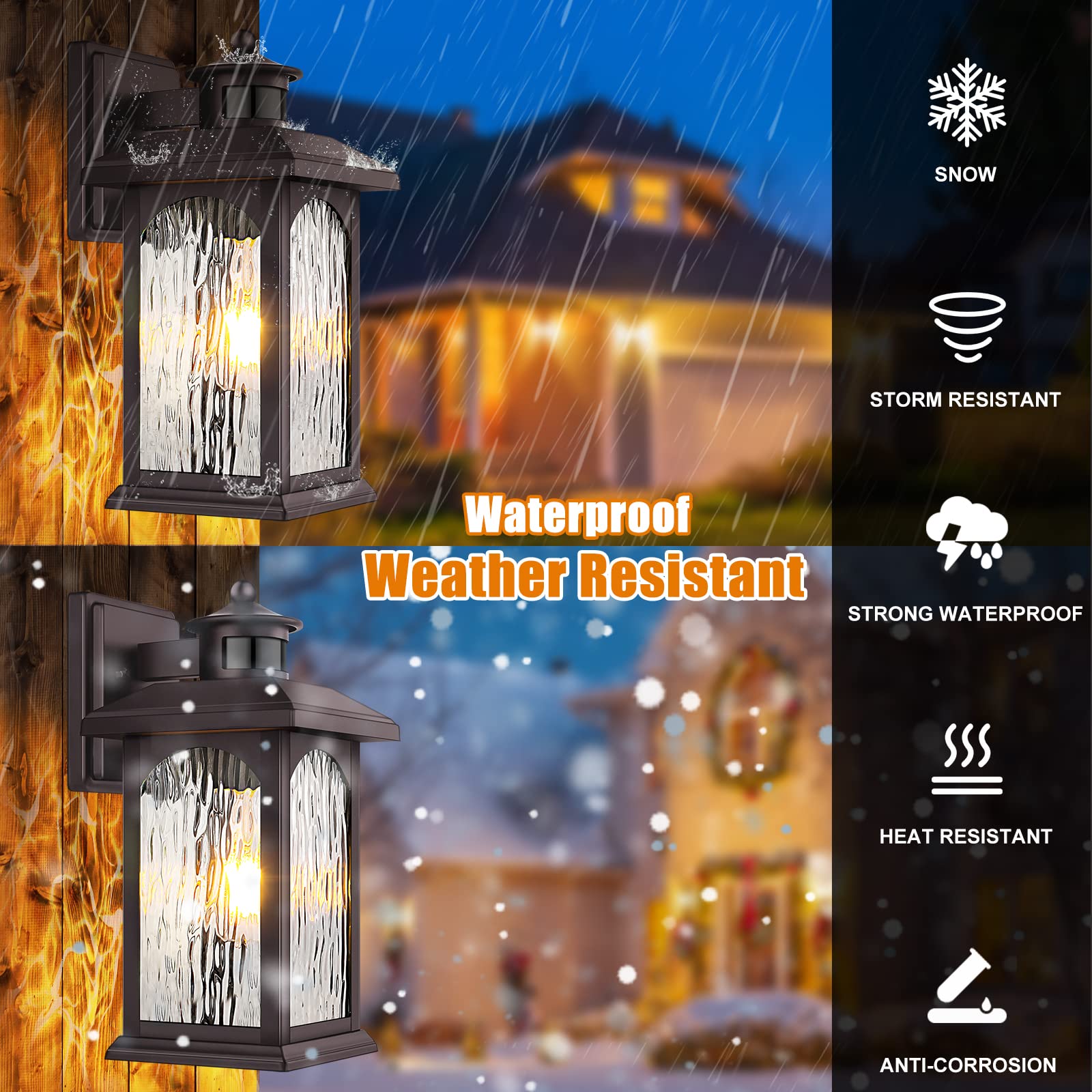 FILIYANO bronze front-door fixture guides nighttime arrivals