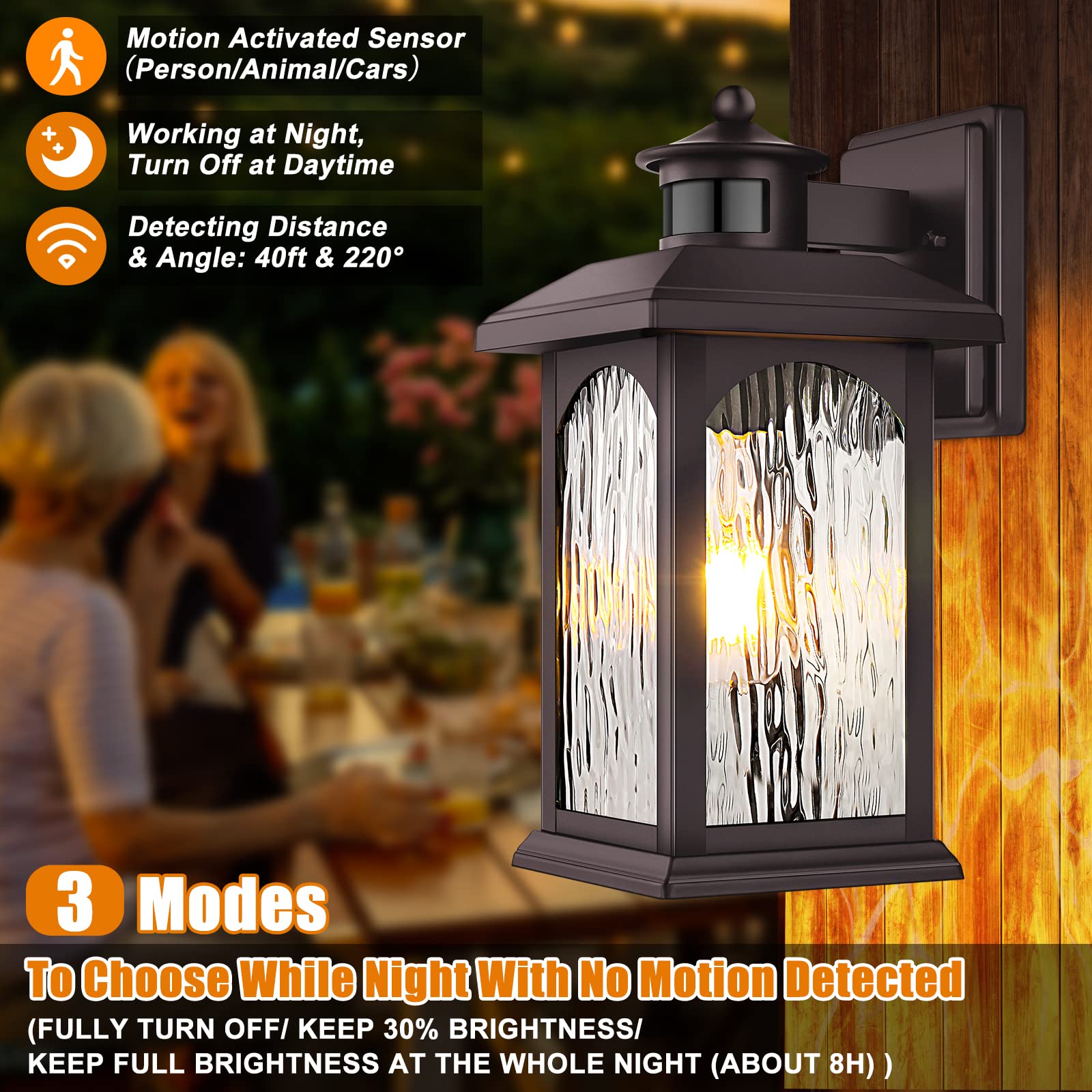 FILIYANO dusk-to-dawn bronze wall light enhances curb appeal