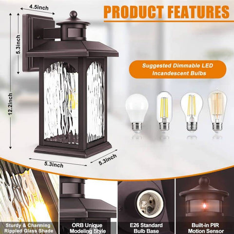 FILIYANO garage wall light installs quickly for improved security