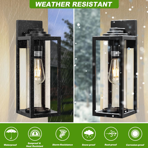 Filiyano matte black outdoor wall light adds sturdy exterior lighting.