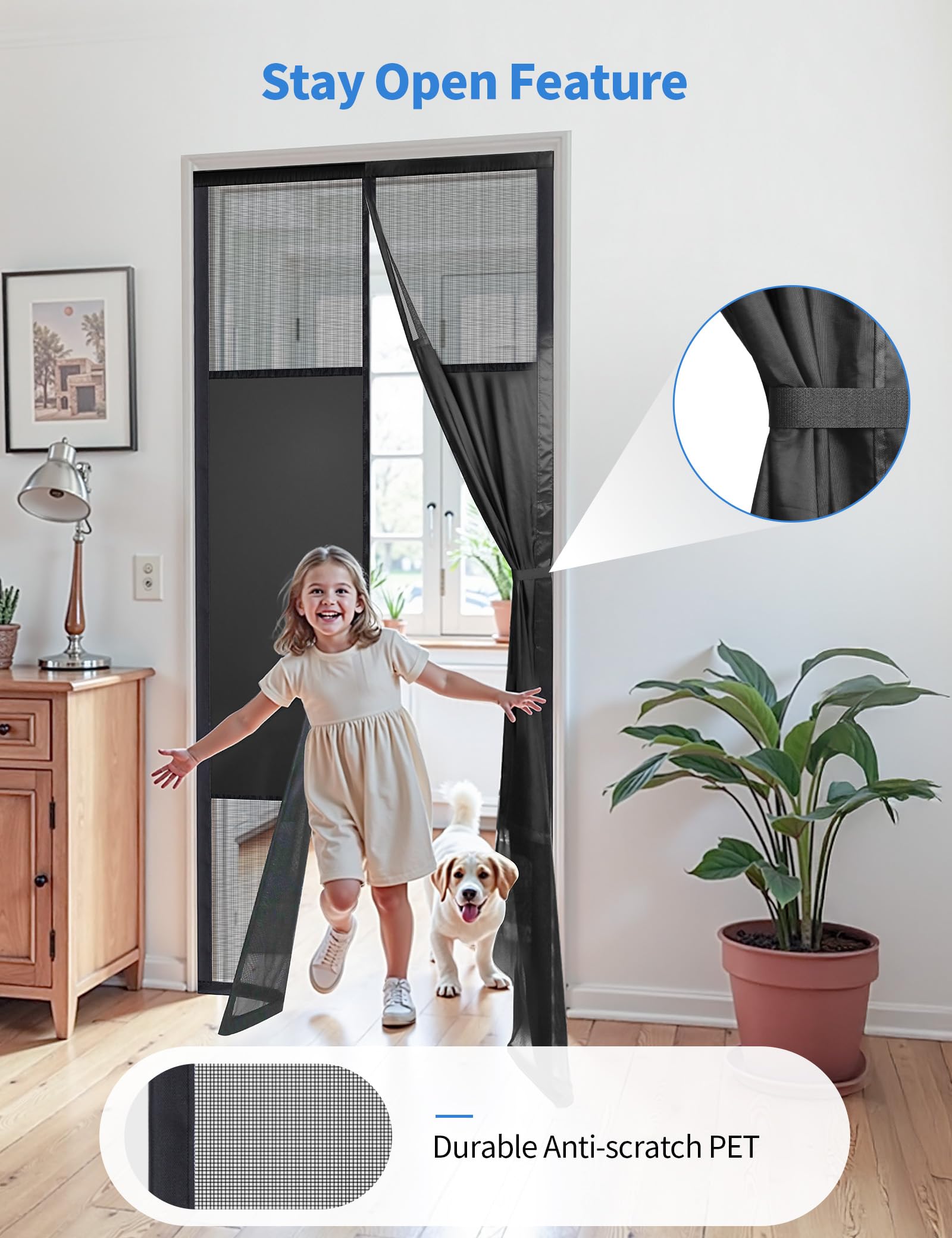 Fillis installation uses adhesive tape and push pins for tool-free setup