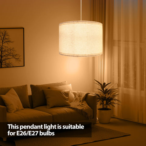 Filltown E26/E27 socket compatible pendant for versatile bulbs.