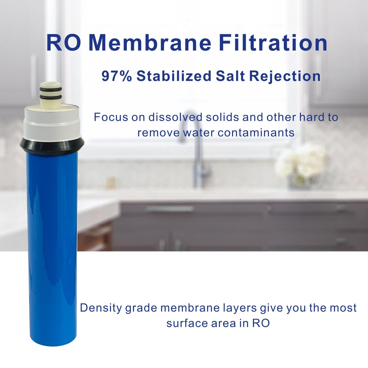 FILSADAE Rainsoft 50 GPD membrane enhances water quality.
