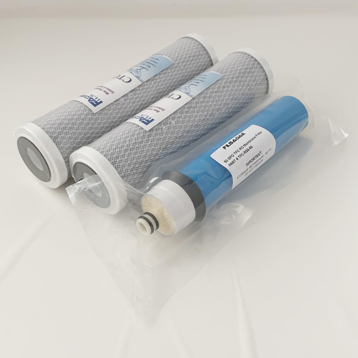 FILSADAE Rainsoft post-filter block carbon final polishing for drinking water.