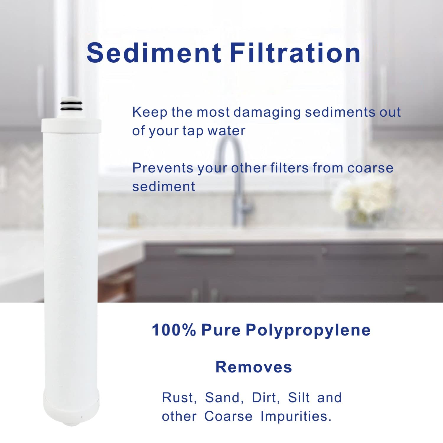 FILSADAE Hydrotech-compatible carbon-block filter for taste and odor.
