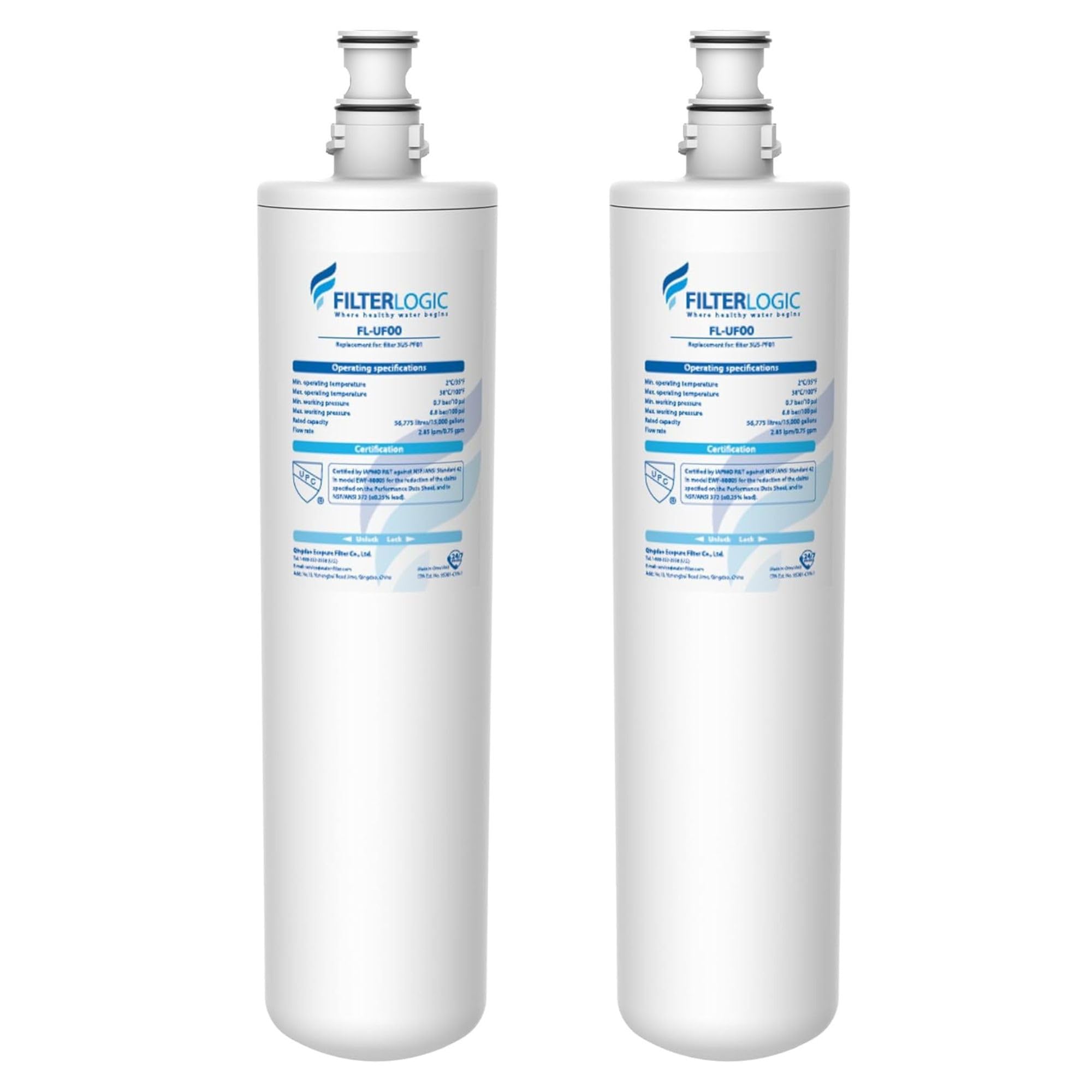 Filterlogic 3US-PF01 replacement filter pack for clean tasting water.