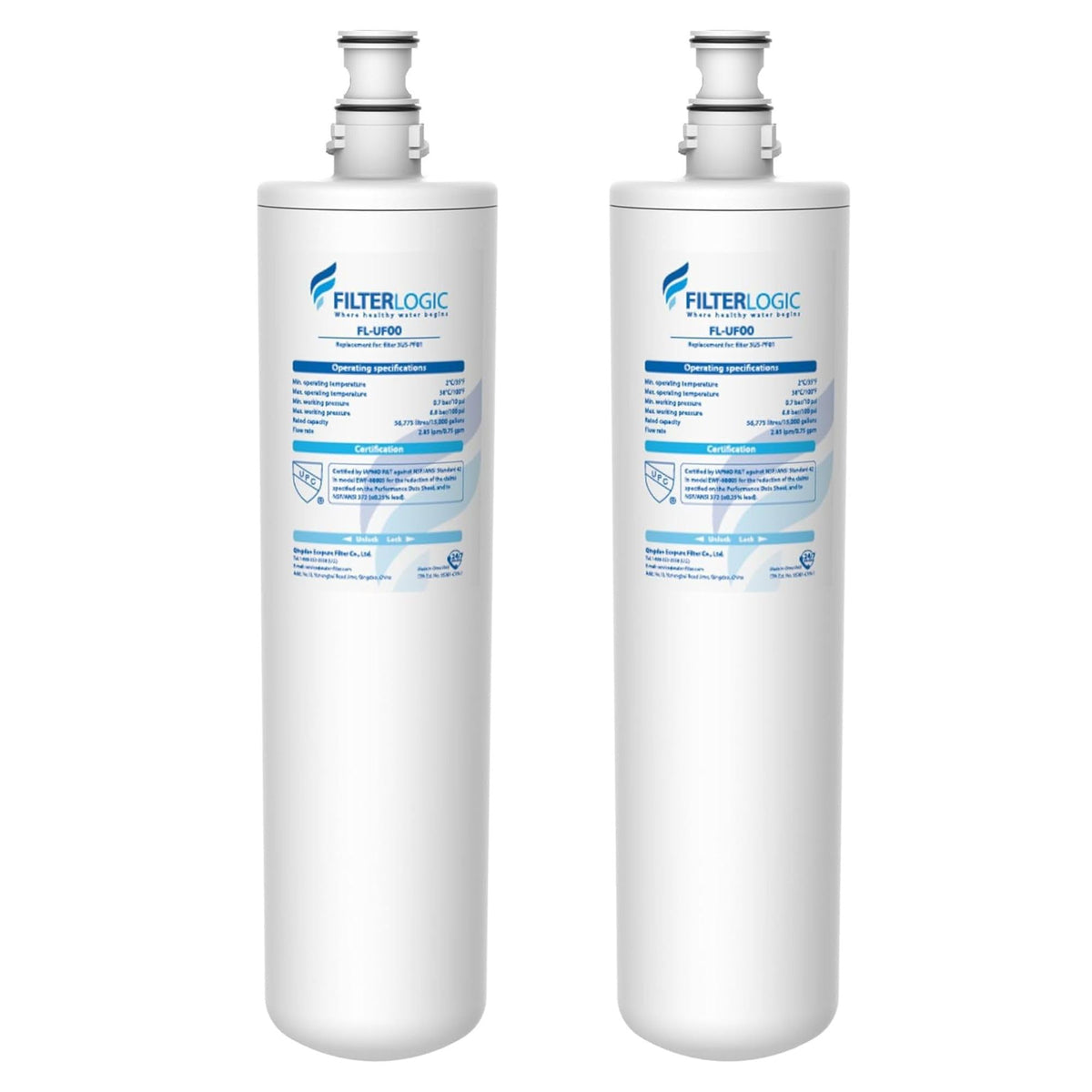 Filterlogic 3US-PF01 replacement filter pack for clean tasting water.