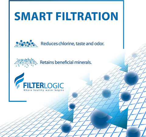 FilterLogic coconut-shell-activated-carbon-layer closeup highlights premium filtration.