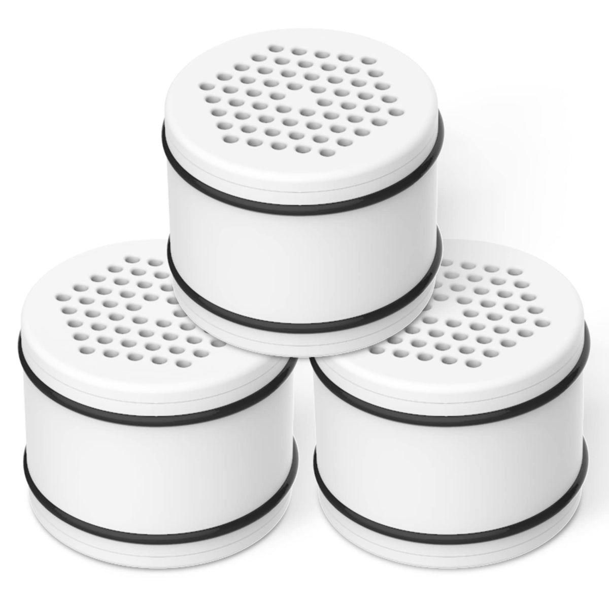 Filterlogic WHR-140 with KDF filtration media close-up reduces chlorine in showers.