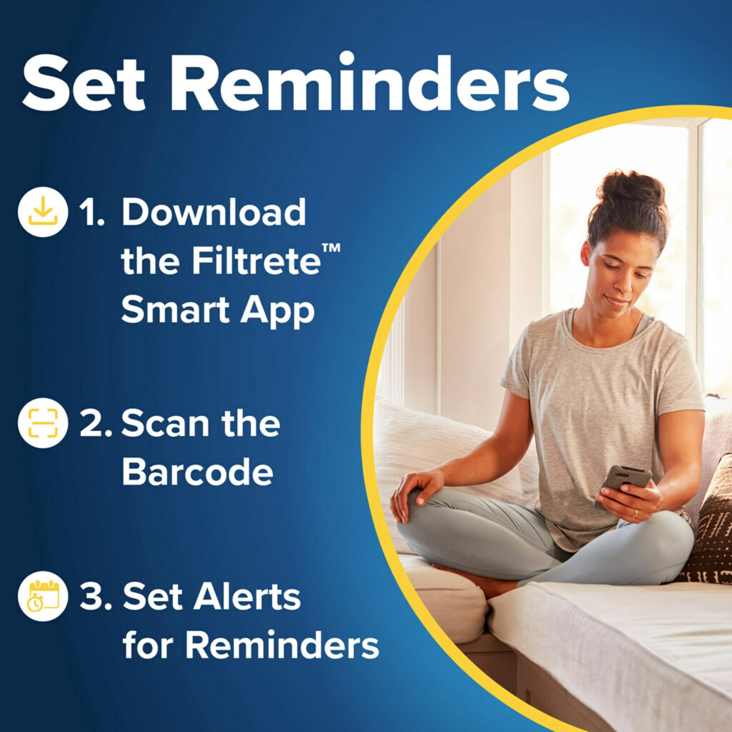 Filtrete filter traps dust, pollen, and pet dander for allergies relief.