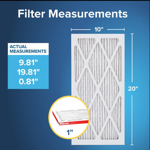 Filtrete four-pack pleated media close-up shows filtration surface for improved air quality