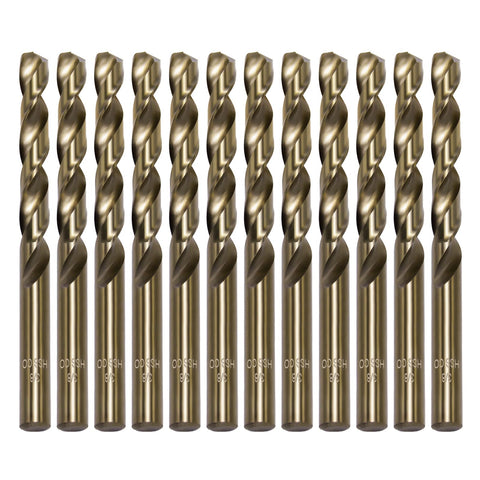 FiLwW cobalt drill bits 3-8in set case shows organized precision for metal and wood drilling